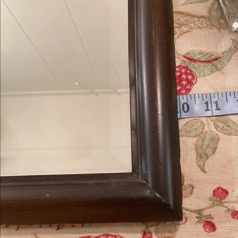 Source Unknown Brown Metal Geometric Set of Mirrors Over a Rod Wall Decor